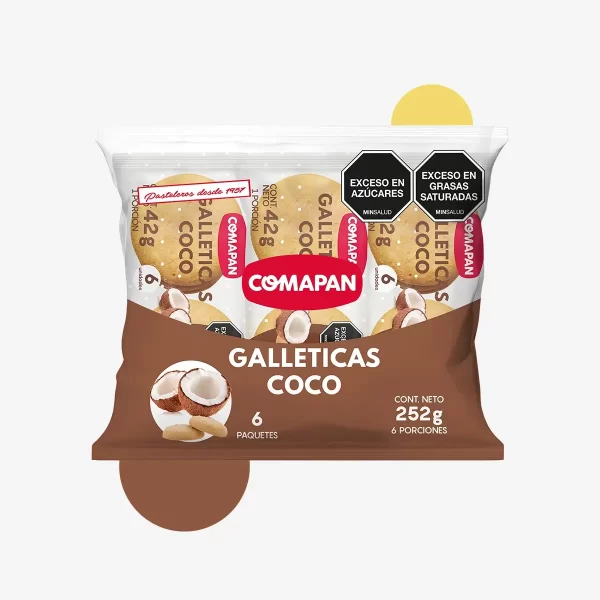 Galleticas de coco paquete x6