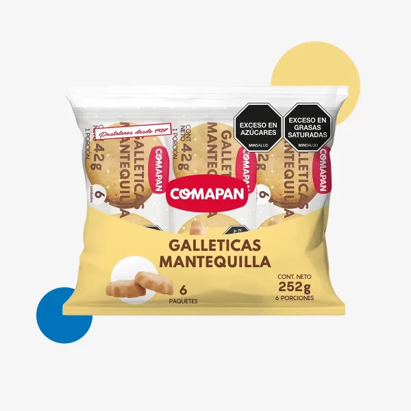 Galleticas de mantequilla paquete x6