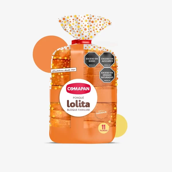 Ponqué lolita sabor naranja